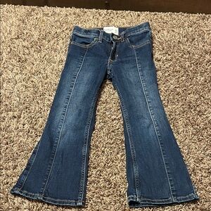 Abercrombie Kids Dark Blue Flare Jeans Sz 5/6 short